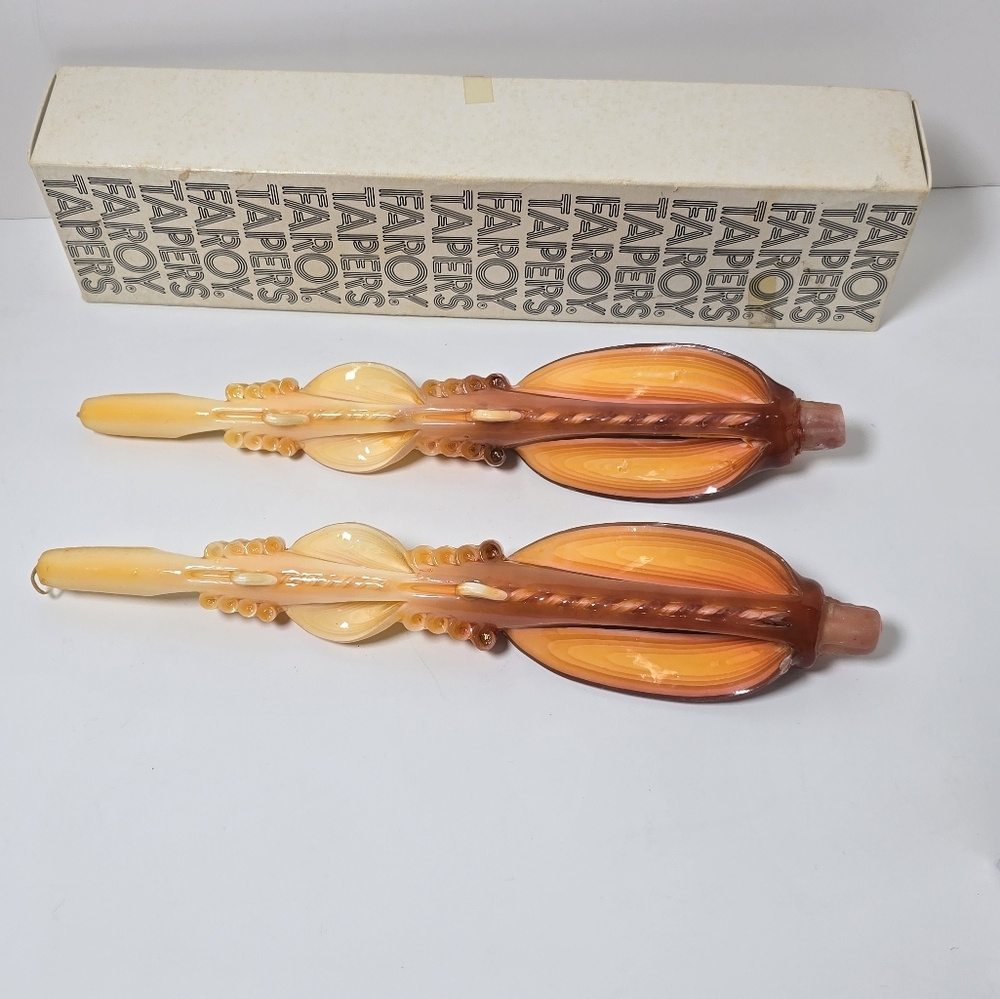 Faroy Tapers Vintage Candles 70s Burnt Orange - Picture 3 of 8
